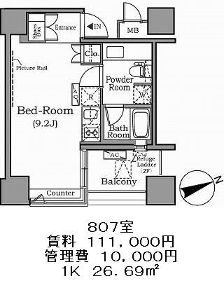 パシフィックタワー芝浦の図面１
