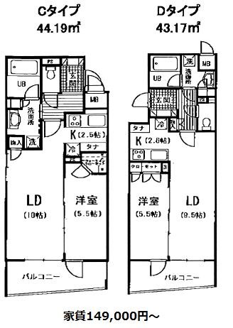 シャルール西五反田の図面２