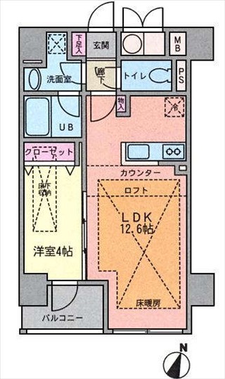 ルジェンテリベル日本橋濱町の図面１