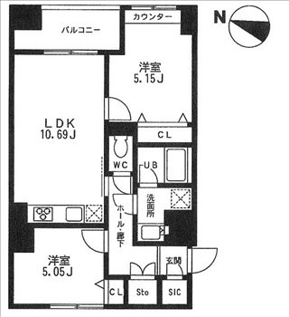 ラ・ベール三越前の図面３