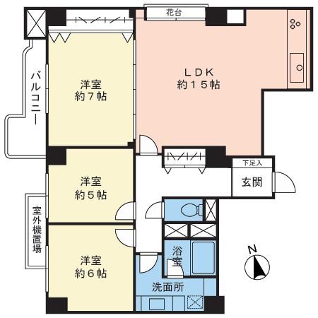 南青山高樹町ハイツの図面２