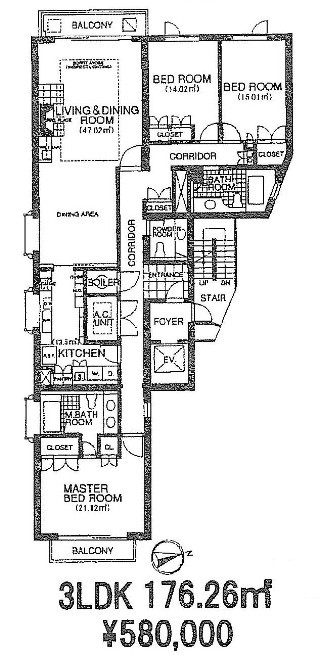 パシフィックハウス麻布台の図面１