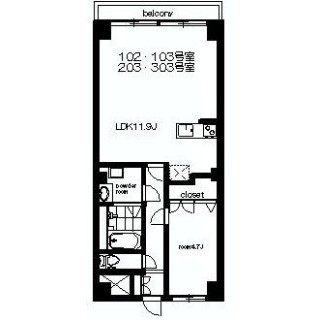 竹嶋マンションの図面３