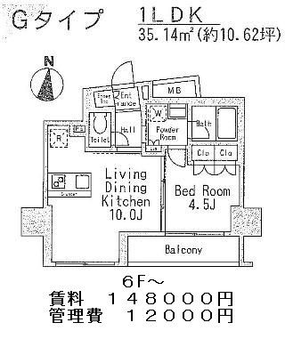 レジディア九段下Ⅱの図面１