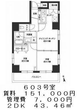 カスタリア新富町Ⅱの図面１