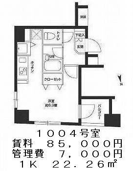 カスタリア新富町Ⅲの図面２