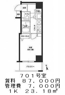 カスタリア新富町Ⅲの図面３