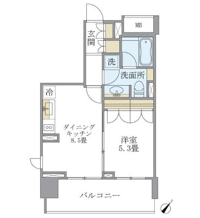 アパートメンツ千駄木306号室の図面