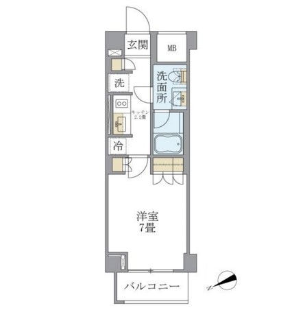 Ｂｒｉｌｌｉａ　ｉｓｔ　北沢206号室の図面