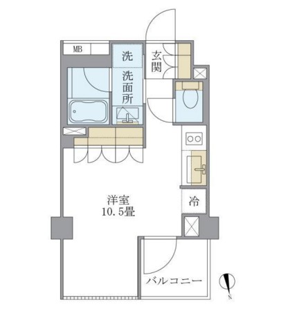 アパートメンツ元麻布内田坂302号室の図面
