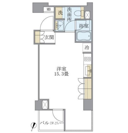 アパートメンツ元麻布内田坂401号室の図面