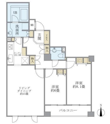 アパートメンツ東山504号室の図面