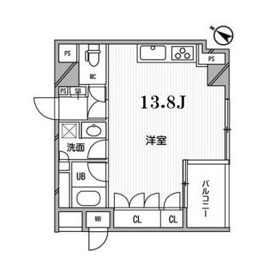 アパートメンツ目黒行人坂309号室の図面