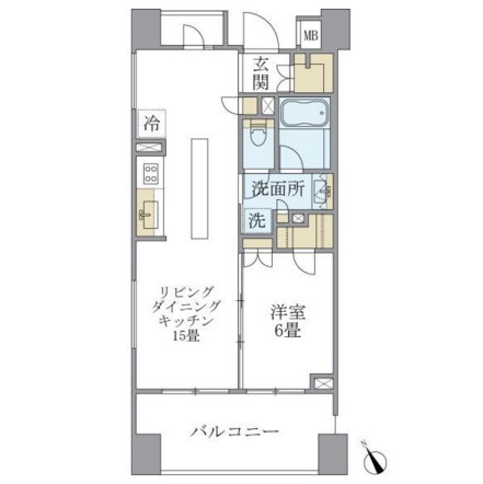アパートメンツ三田1201号室の図面