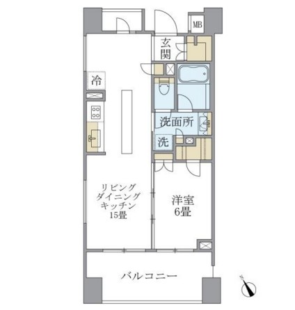 アパートメンツ三田1301号室の図面