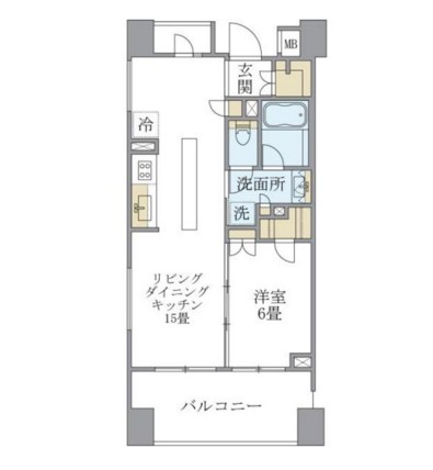 アパートメンツ三田1401号室の図面