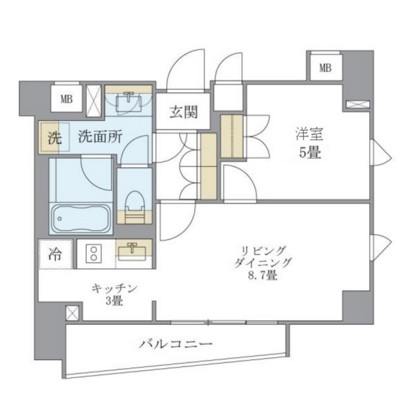 アパートメンツ白金三光坂201号室の図面