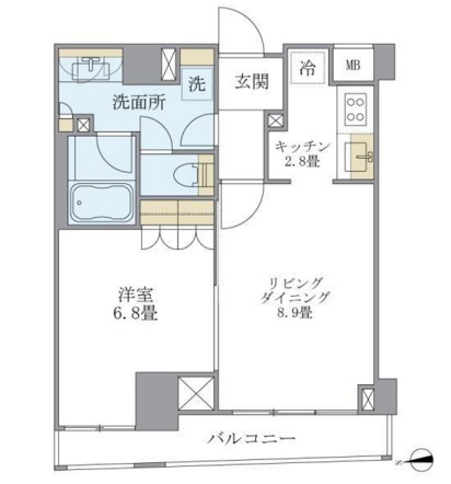アパートメンツ白金三光坂204号室の図面