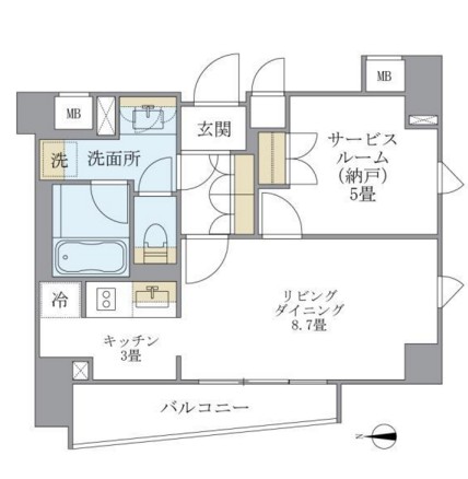 アパートメンツ白金三光坂402号室の図面