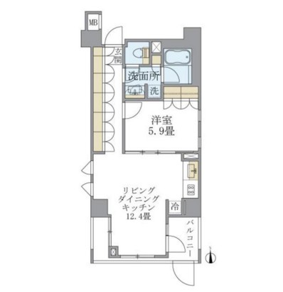 アパートメンツ白金三光坂701号室の図面