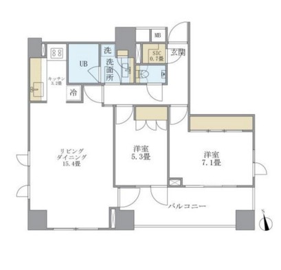 アパートメンツタワー六本木1603号室の図面