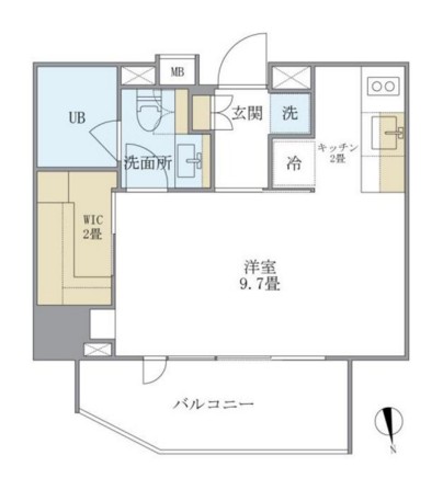 アパートメンツタワー六本木501号室の図面