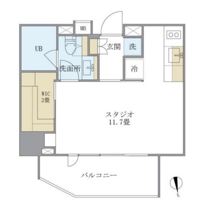 アパートメンツタワー六本木701号室の図面