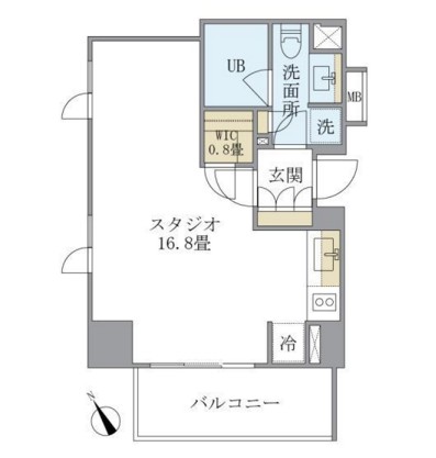アパートメンツタワー六本木803号室の図面
