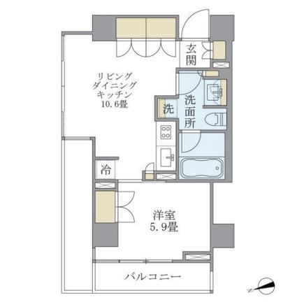 アパートメンツ南麻布Ⅱ203号室の図面