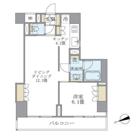 アパートメンツ南麻布Ⅱ402号室の図面