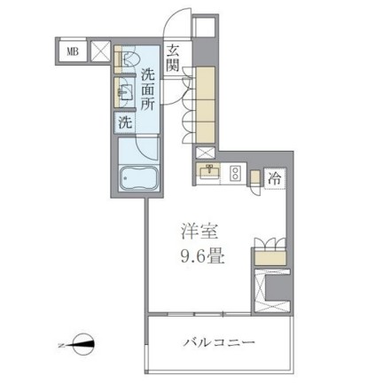 アパートメンツ南麻布Ⅱ502号室の図面