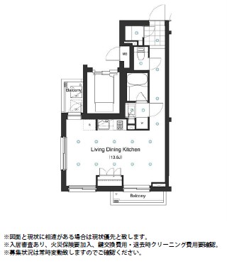 アパートメンツ駒沢大学308号室の図面