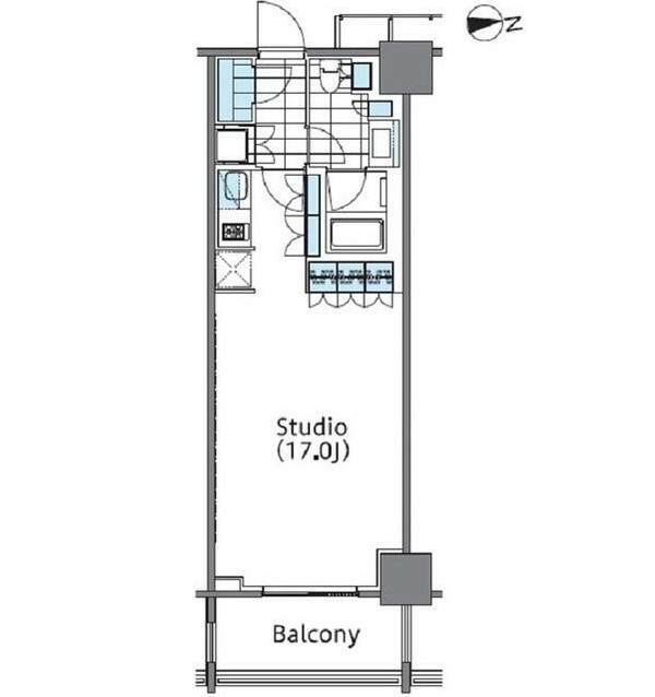 コンフォリア新宿イーストサイドタワー1025号室の図面