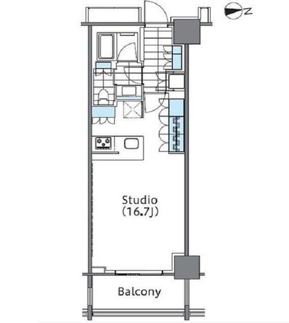 コンフォリア新宿イーストサイドタワー1027号室の図面