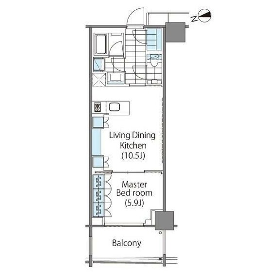 コンフォリア新宿イーストサイドタワー1204号室の図面