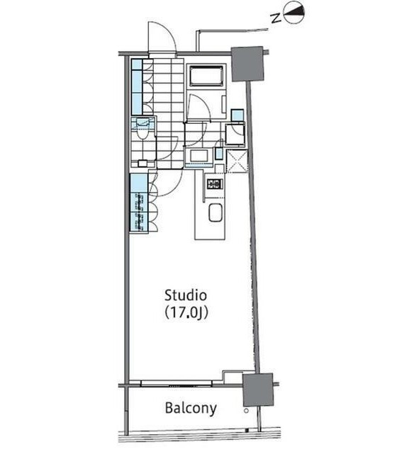 コンフォリア新宿イーストサイドタワー1210号室の図面