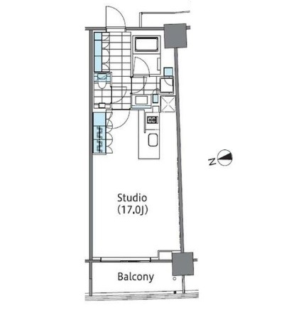 コンフォリア新宿イーストサイドタワー1510号室の図面