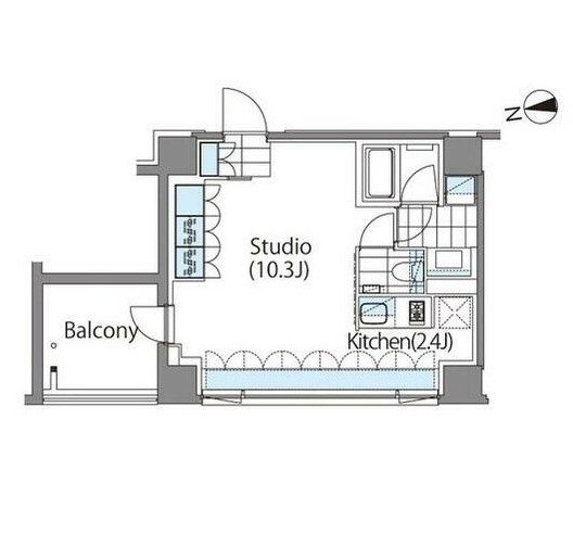 コンフォリア新宿イーストサイドタワーＡ304号室の図面