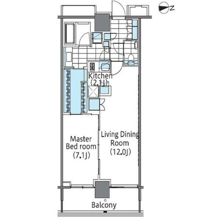 コンフォリア新宿イーストサイドタワー317号室の図面