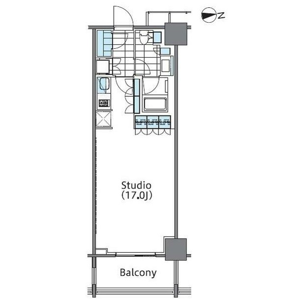 コンフォリア新宿イーストサイドタワー325号室の図面