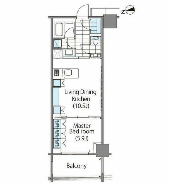 コンフォリア新宿イーストサイドタワー404号室の図面