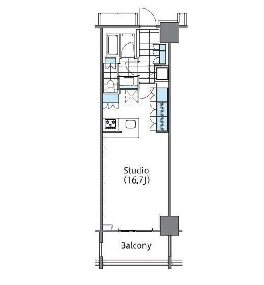 コンフォリア新宿イーストサイドタワー427号室の図面