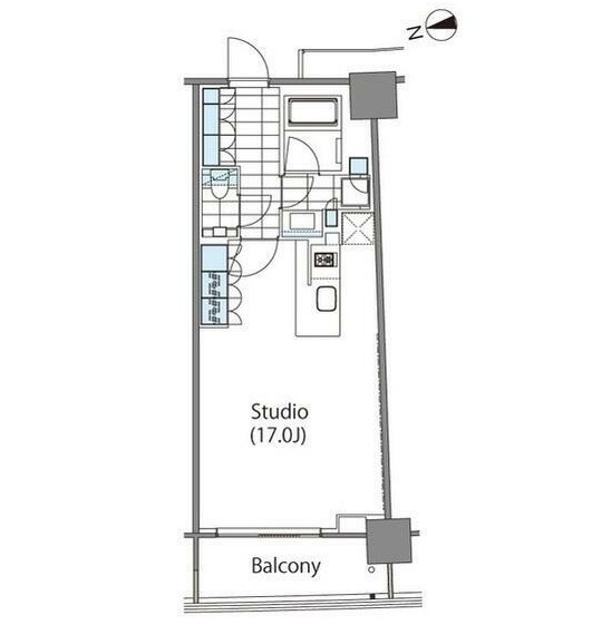 コンフォリア新宿イーストサイドタワー710号室の図面
