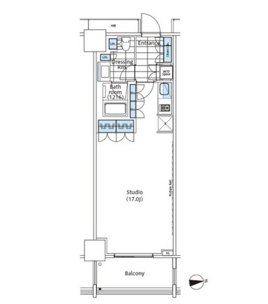 コンフォリア新宿イーストサイドタワー926号室の図面