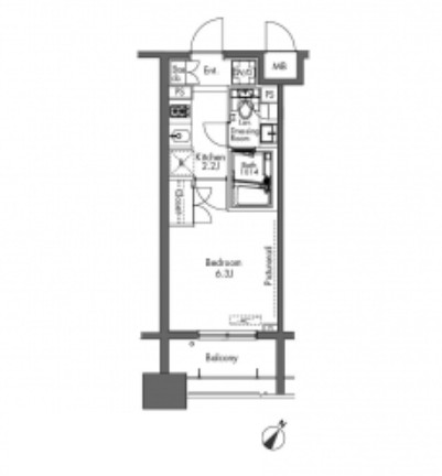 プラウドフラット三軒茶屋1502号室の図面