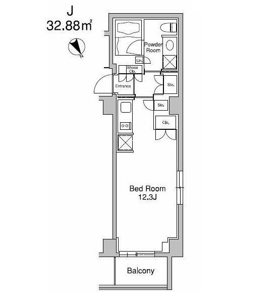 プラウドフラット南青山310号室の図面