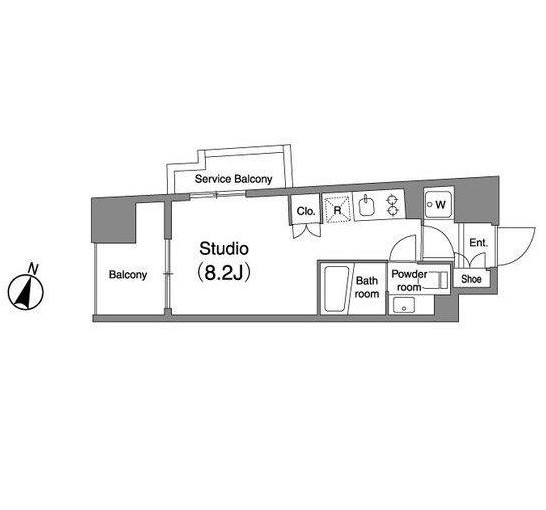 プライマル笹塚1001号室の図面