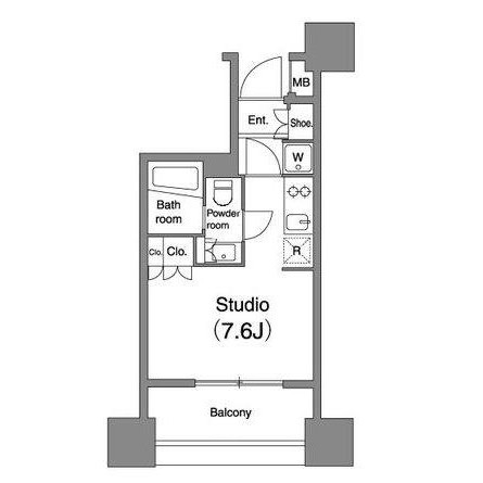 プライマル笹塚1202号室の図面