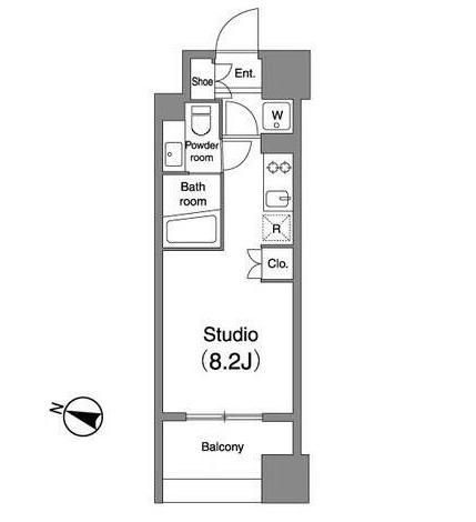 プライマル笹塚502号室の図面