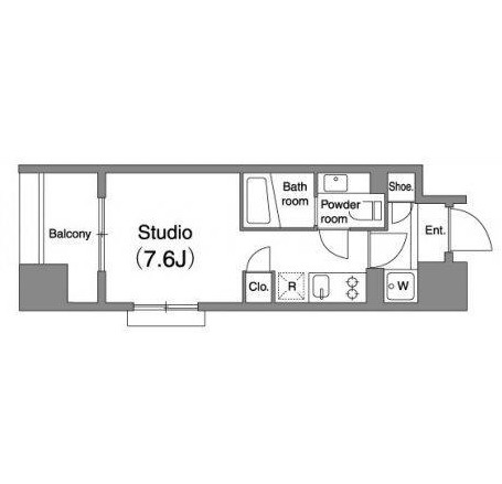 プライマル笹塚605号室の図面